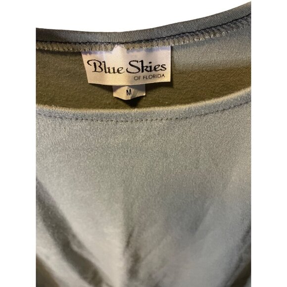 Blue Skies of Florida Green Sleeveless Scoop Neck Tank Top SZ Medium - Picture 4 of 6